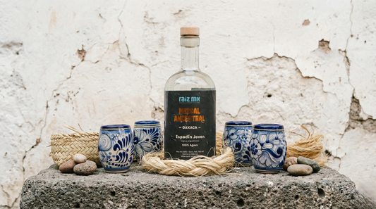 Ritual de Talavera: Mezcal Ancestral y 4 Caballitos de Talavera - Barril - Envío Incluido