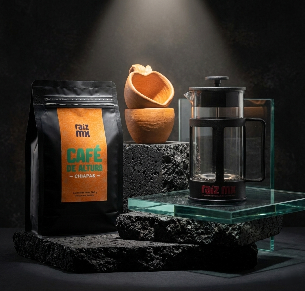 Ritual de Origen: Prensa Francesa, Café de Chiapas y Tazas de Barro Rojo