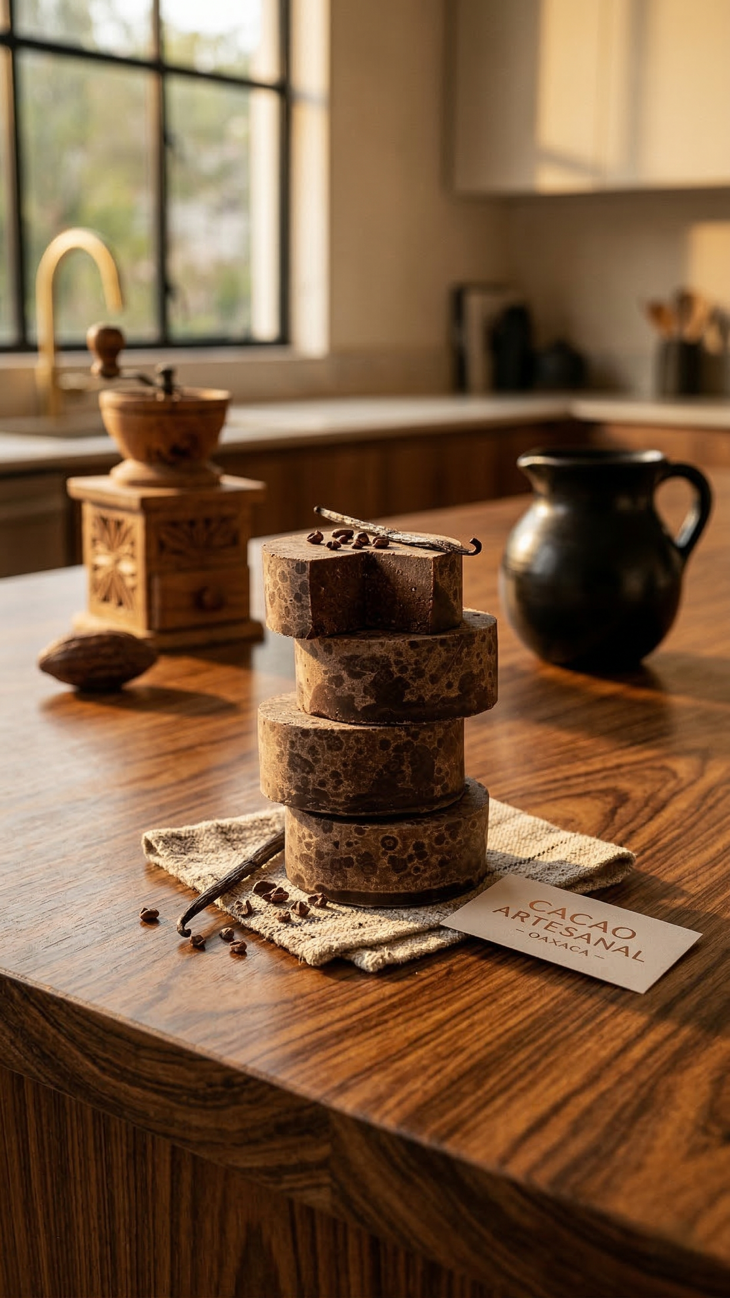 Chocolate Artesanal de Oaxaca: Tablillas Rústicas de Cacao Intenso