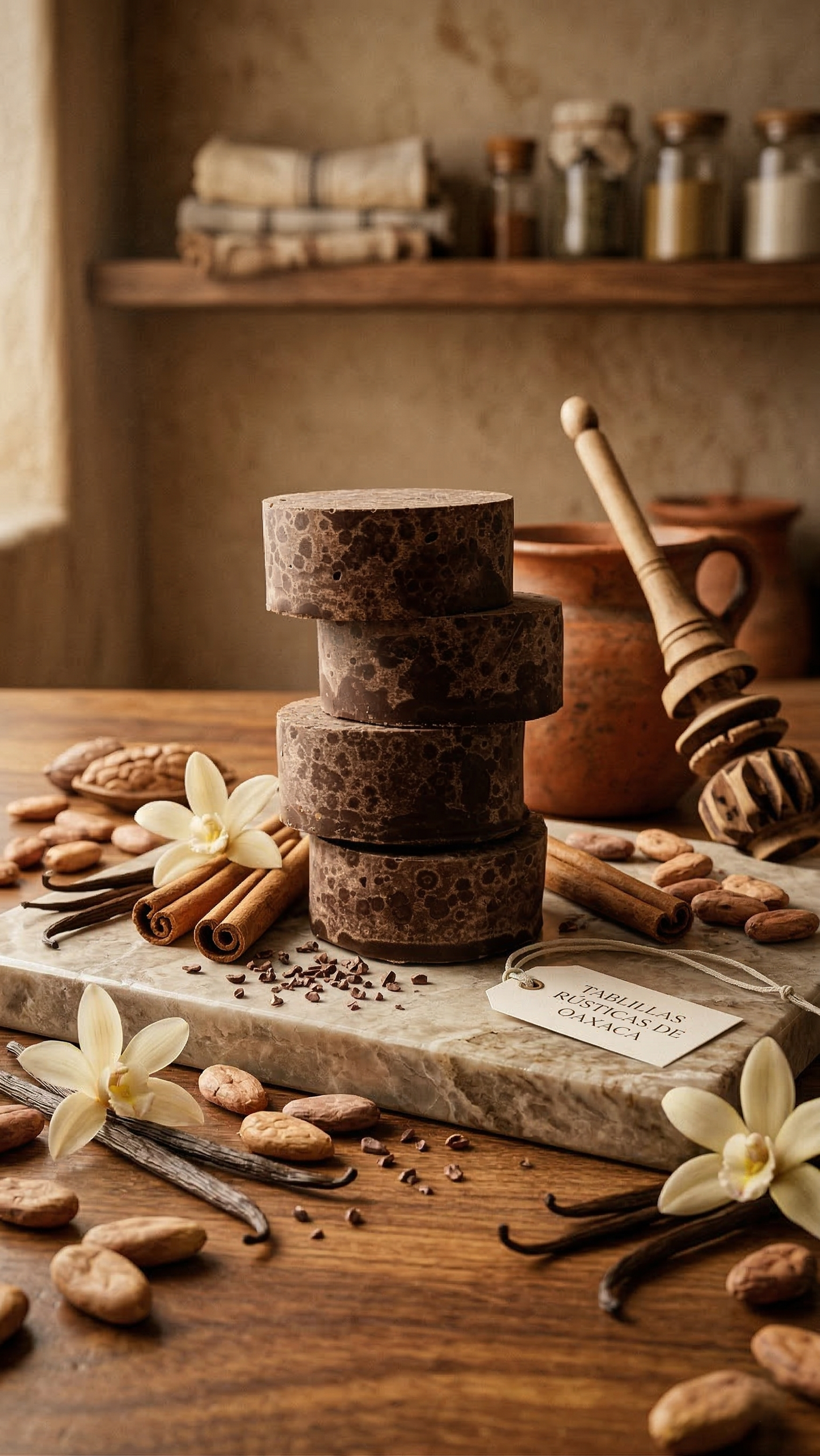 Chocolate Artesanal de Oaxaca: Tablillas Rústicas de Cacao Intenso