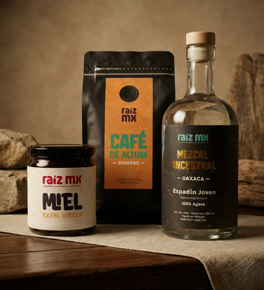 Colección Tierra y Espíritu: Mezcal, Café (Chiapas) y Miel - Envío Incluido