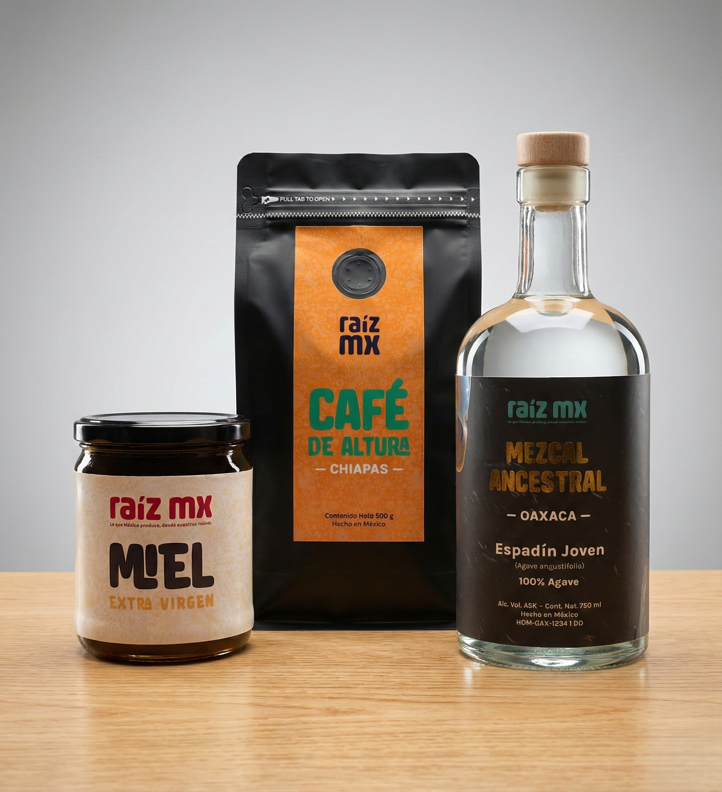 Colección Tierra y Espíritu: Mezcal, Café (Chiapas) y Miel - Envío Incluido