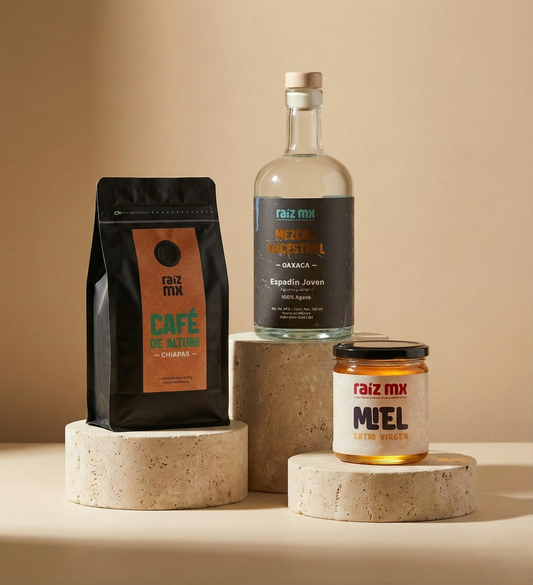 Colección Tierra y Espíritu: Mezcal, Café (Chiapas) y Miel - Envío Incluido