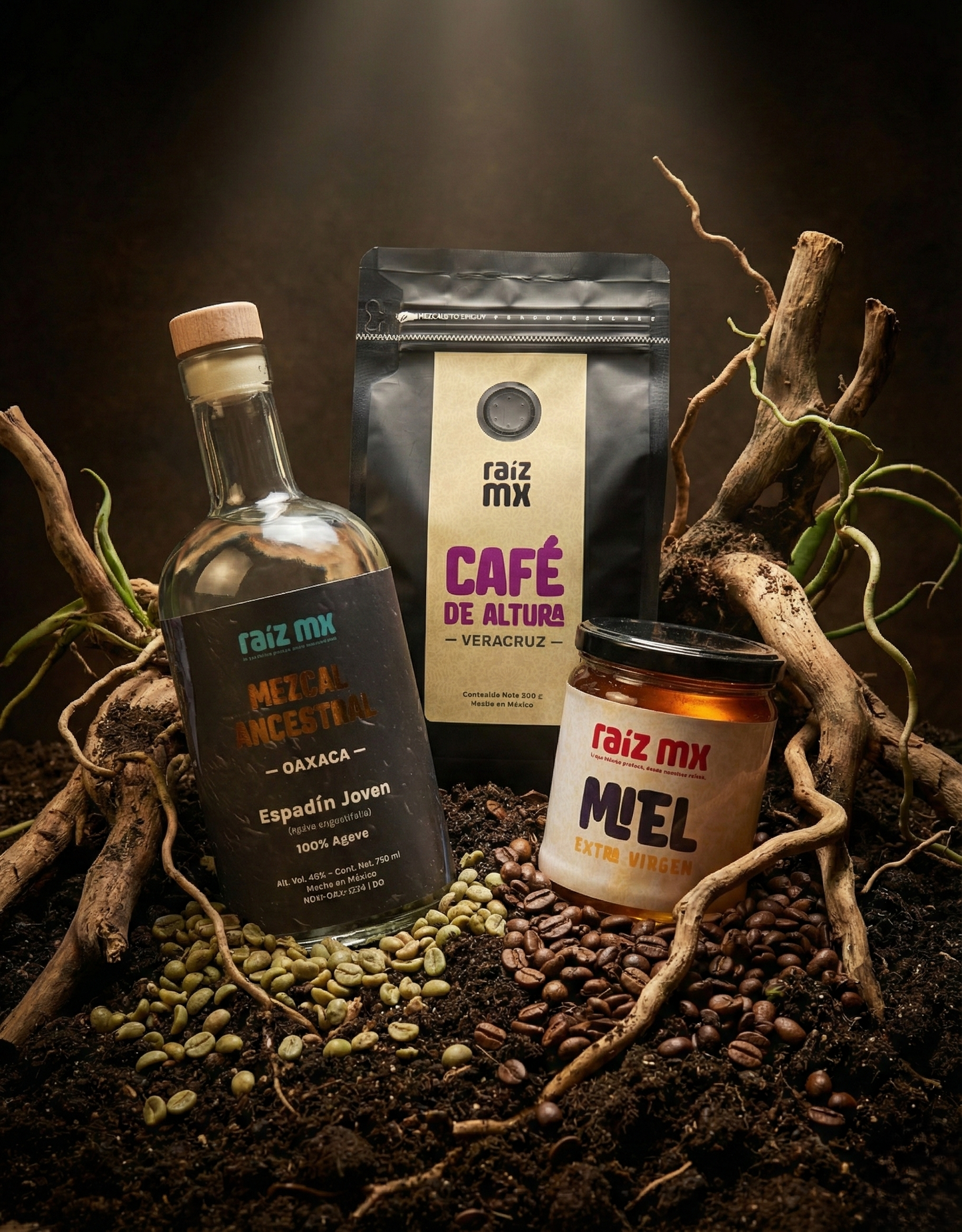 Colección Tierra y Espíritu: Mezcal, Café (Veracruz) y Miel - Envío Incluido