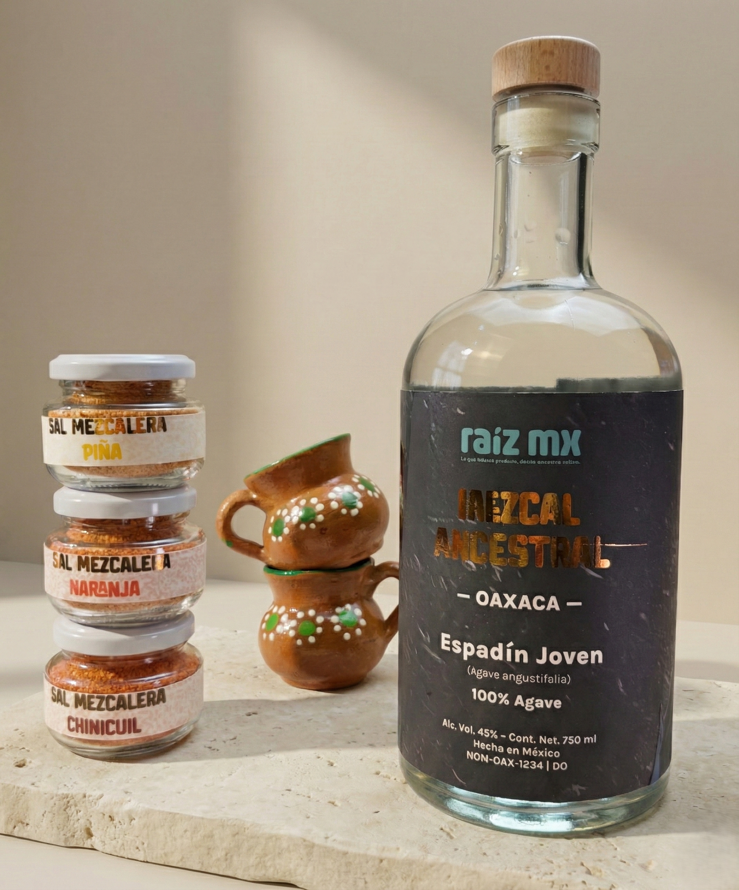 Ritual de Cata Oaxaqueño: Mezcal, Trilogía de Sales y Jarritos - Envío Incluido