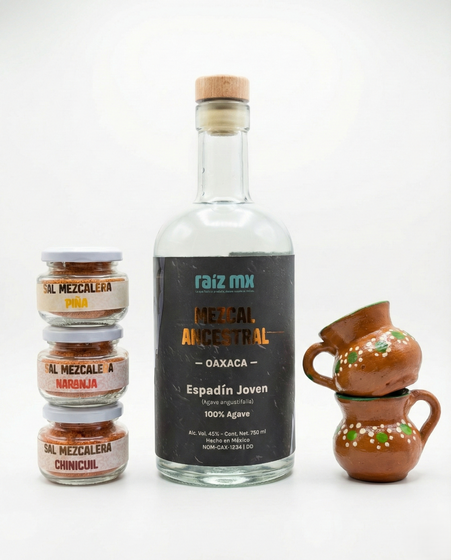 Ritual de Cata Oaxaqueño: Mezcal, Trilogía de Sales y Jarritos - Envío Incluido