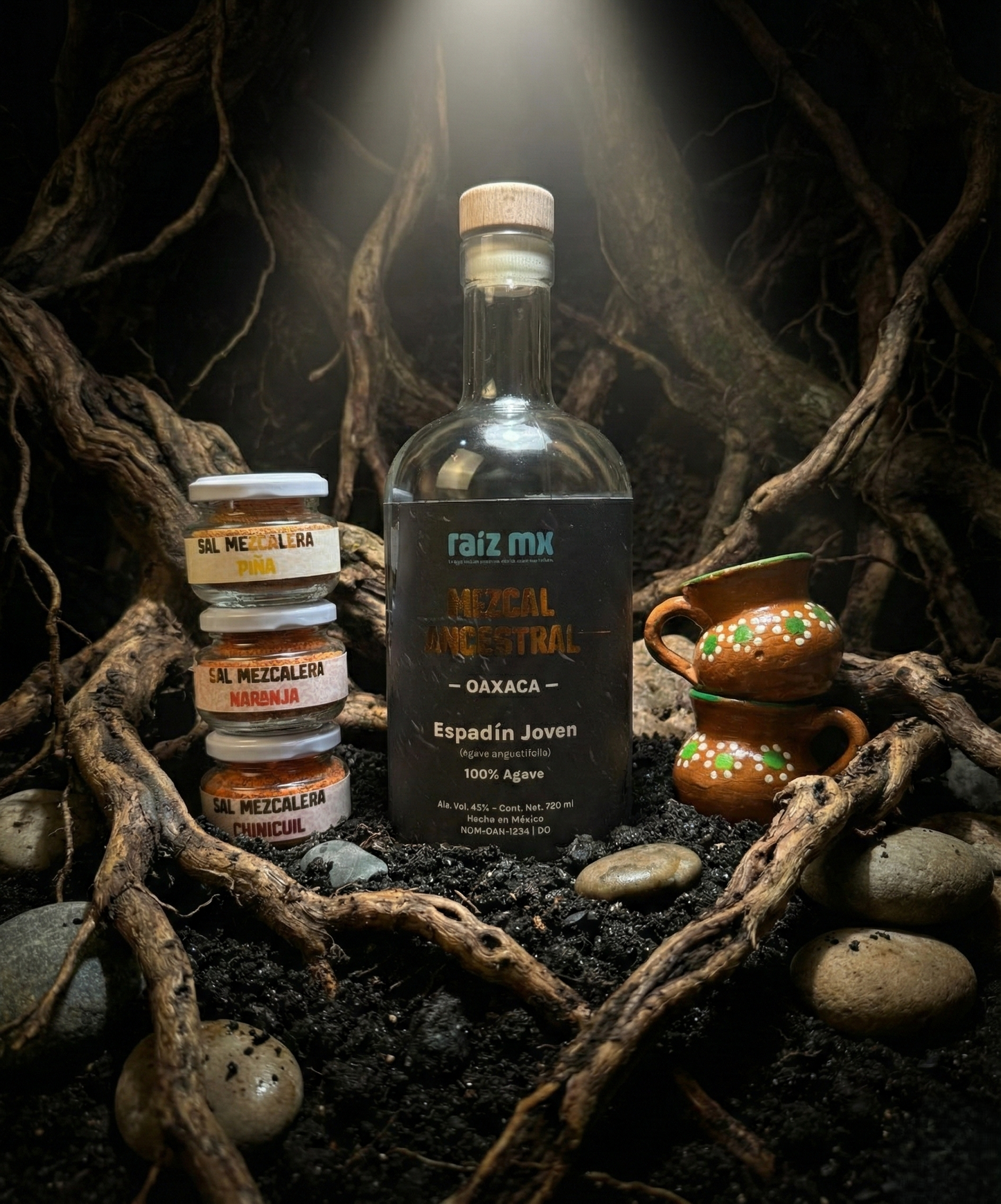 Ritual de Cata Oaxaqueño: Mezcal, Trilogía de Sales y Jarritos - Envío Incluido