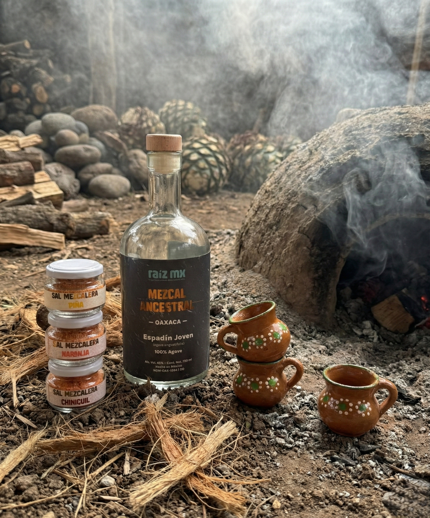 Ritual de Cata Oaxaqueño: Mezcal, Trilogía de Sales y Jarritos - Envío Incluido