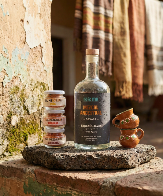Ritual de Cata Oaxaqueño: Mezcal, Trilogía de Sales y Jarritos - Envío Incluido