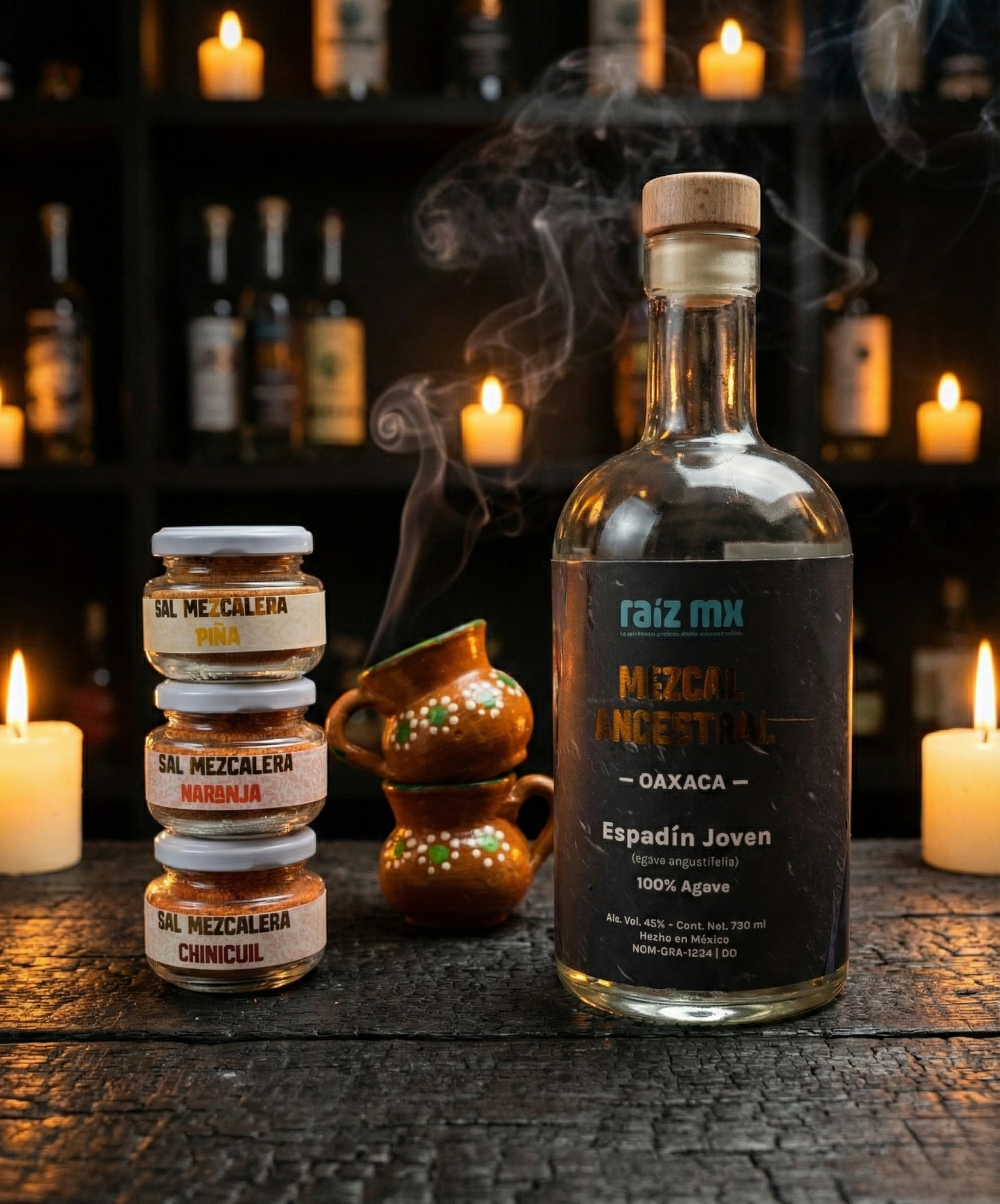 Ritual de Cata Oaxaqueño: Mezcal, Trilogía de Sales y Jarritos - Envío Incluido