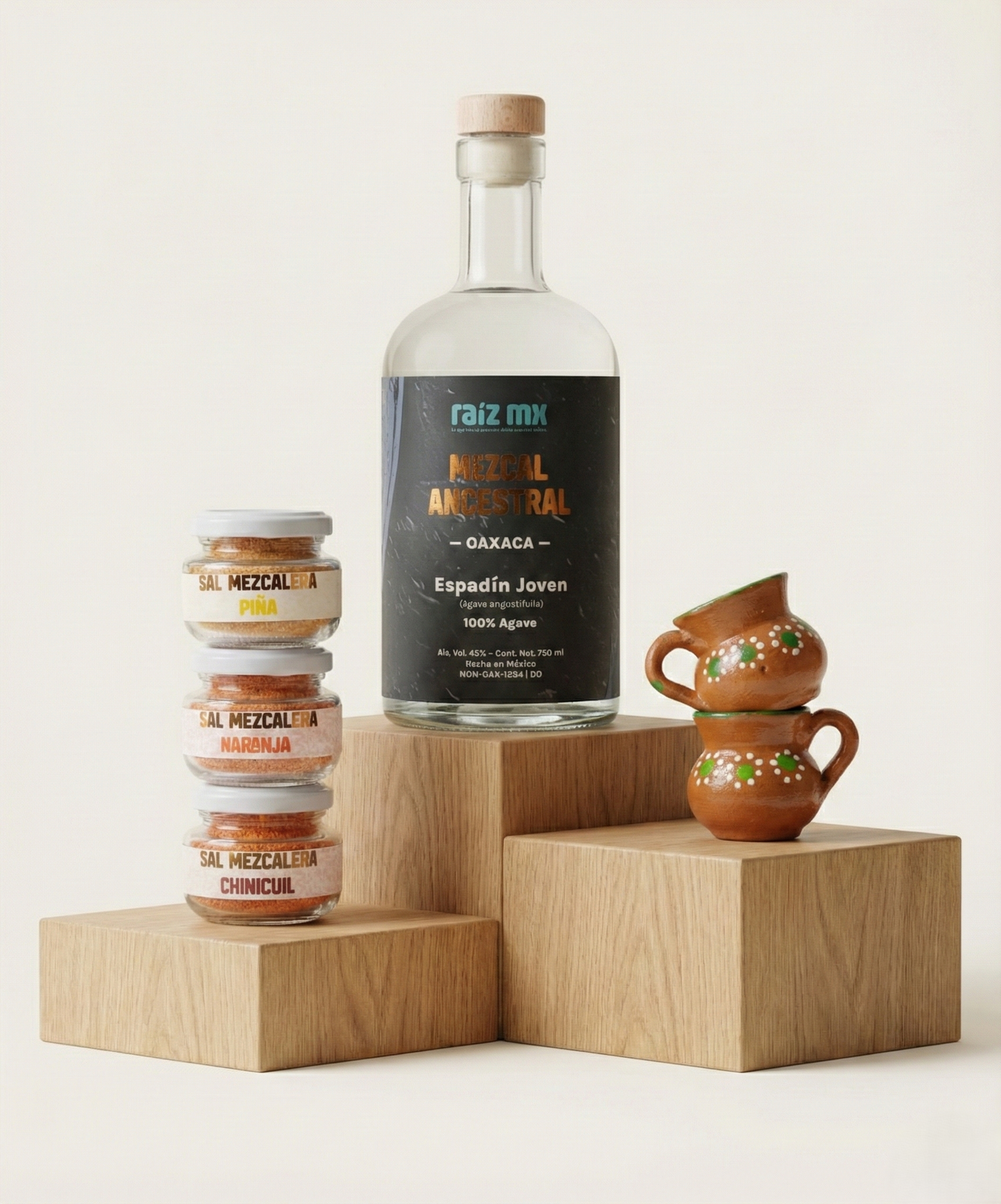 Ritual de Cata Oaxaqueño: Mezcal, Trilogía de Sales y Jarritos - Envío Incluido