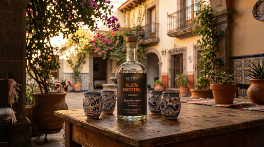Ritual de Talavera: Mezcal Ancestral y 4 Caballitos de Talavera - Barril - Envío Incluido