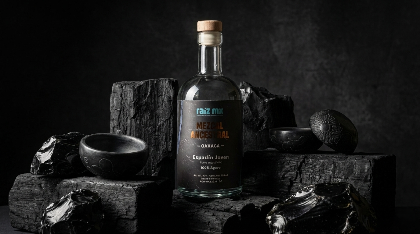 Ritual de Barro Artesanal: Mezcal Ancestral y 4 Jícaras Mezcaleras Decorados a Mano - Envío Incluido