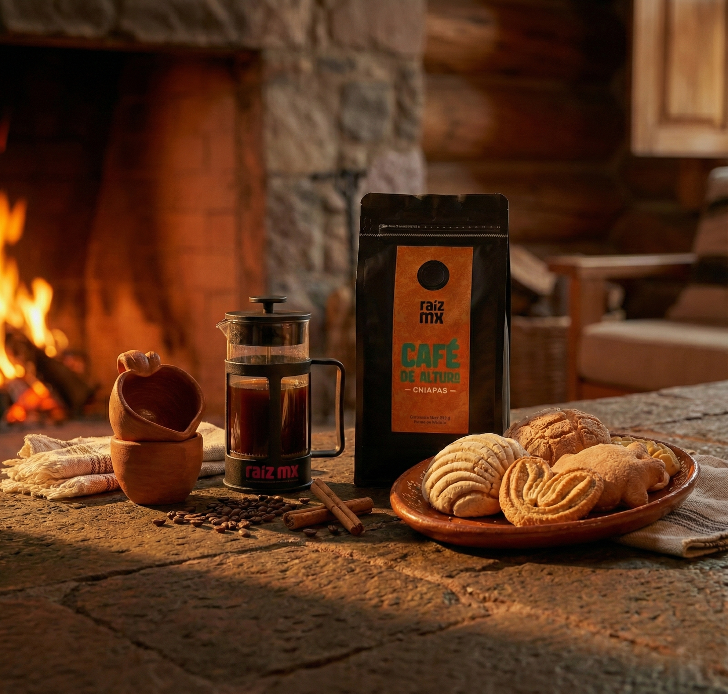 Ritual de Origen: Prensa Francesa, Café de Chiapas y Tazas de Barro Rojo