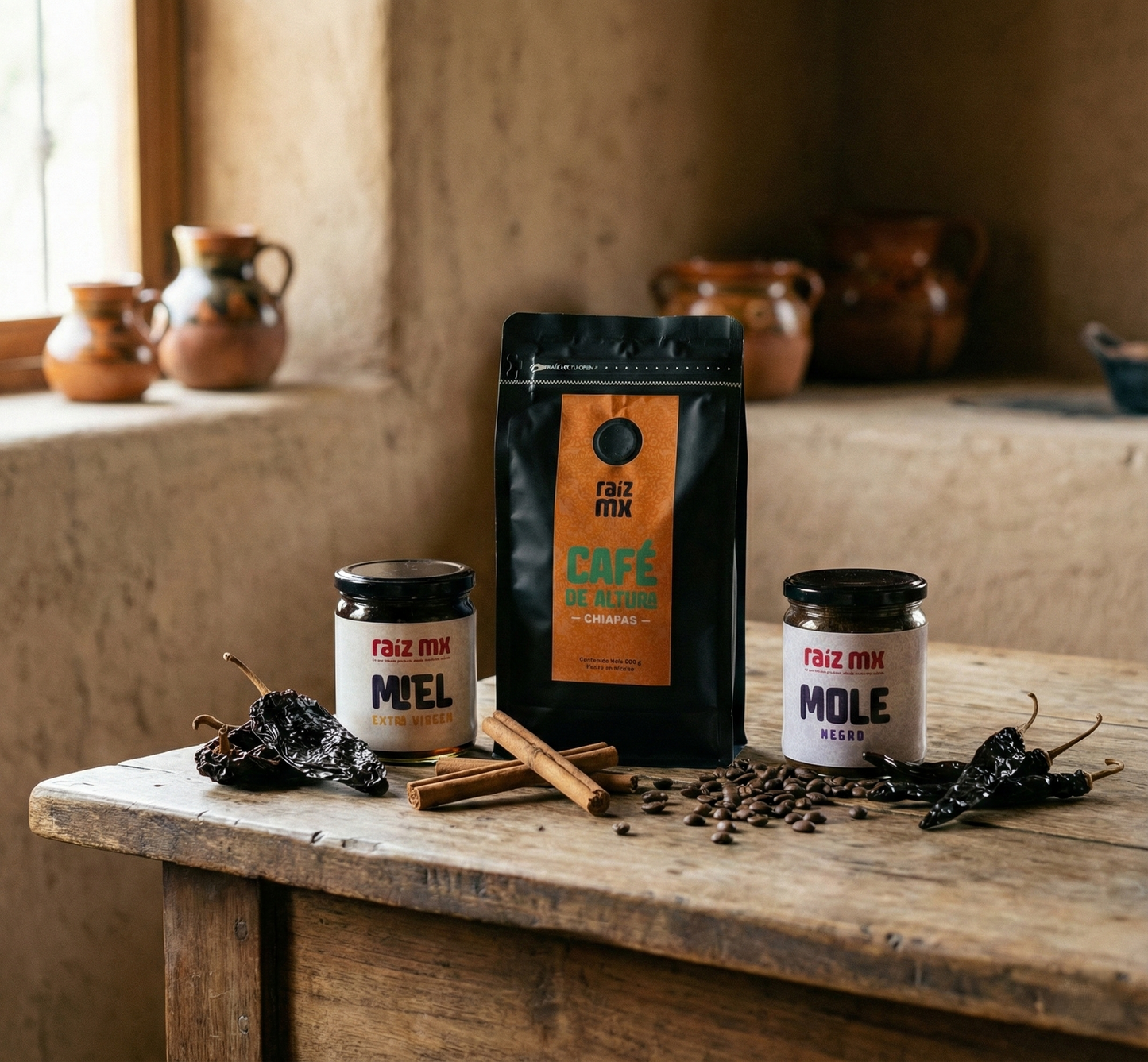 Trilogía de la Tierra: Café de Chiapas, Miel y Mole Artesanal