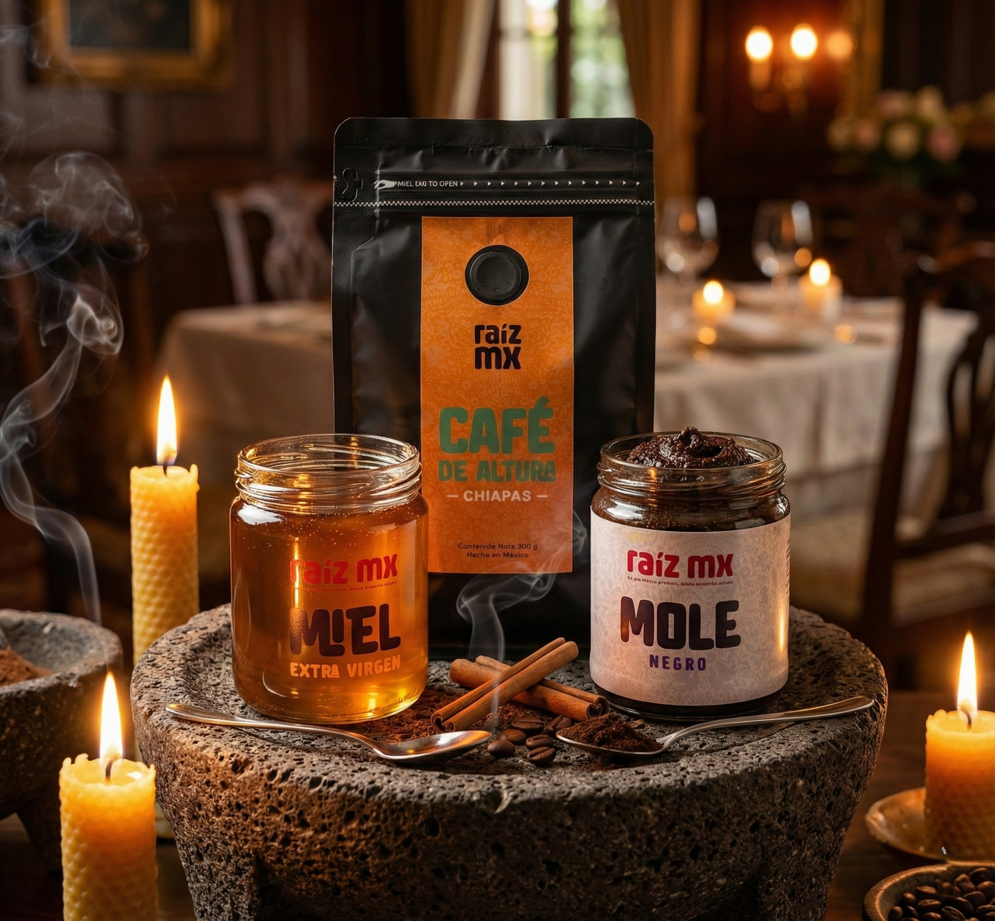 Trilogía de la Tierra: Café de Chiapas, Miel y Mole Artesanal