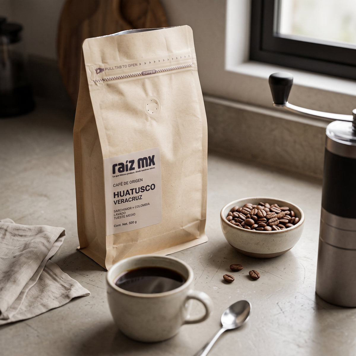 Café en grano de origen Huatusco Veracruz 500 g